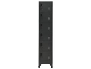 Armoire à casier, rangement de bureau anthracite 38x40x180 cm acier