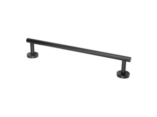 304 barre de serviette en acier inoxydable 40cm, noir mat, sans ongles, simple tige pour