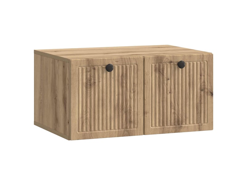  Meuble tv - banc tv - meuble de rangement mural 59,5 x 41 x 30 cm chêne artisanal  - Conforama A