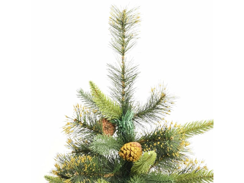 Sapin de noël artificiel, arbre de noël articulé avec pommes de pin 180 cm  - Conforama D