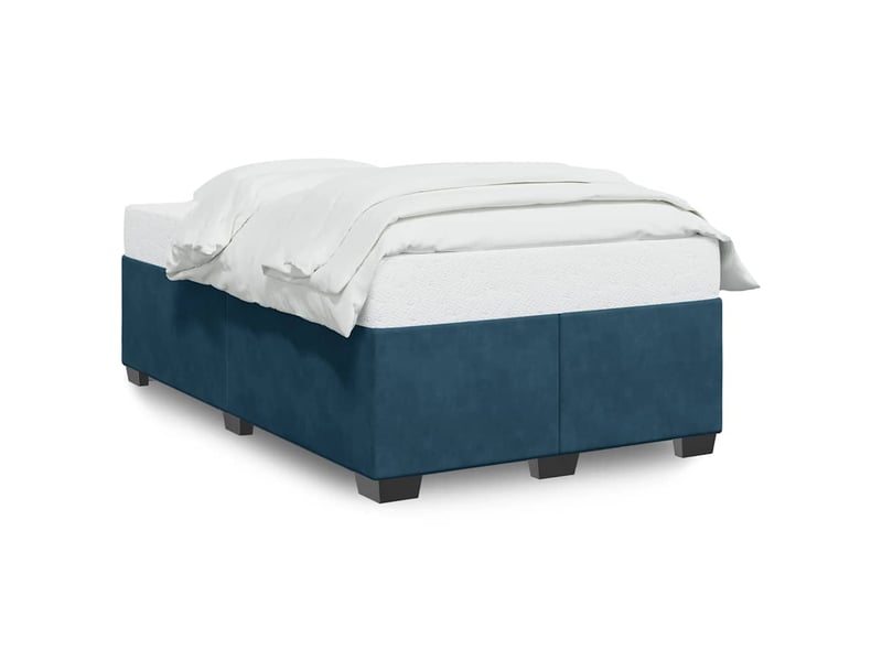  Lit double- lit adulte -  cadre de lit sans matelas bleu 120x200 cm velours  - Conforama A