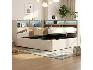Lit 2 places 140x200 cm <strong></strong> <strong>Morn Vibe</strong> coloris beige