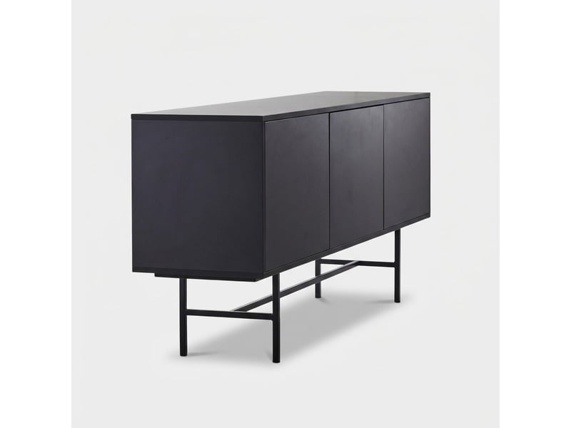 Bahut moderne avec 3 portes noir okiru  - Conforama C