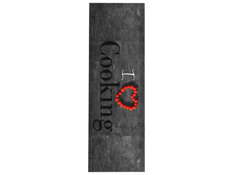  Tapis rectangulaire pour cuisine et couloir 300 x 60 cm absorbant flexible et antidérapant en polyamide gris 02_0046514  - Conforama B