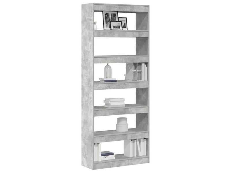Bibliothèque 6 niveaux, armoire à livres 80 x 30 x 198 cm bois d'ingénierie shl7141 - Conforama C