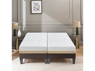 Matelas 2x80x200 cm BELLECOUR  3MA25.D.0820 Mousse + mémoire de forme soutien Ferme épaisseur 24 cm
