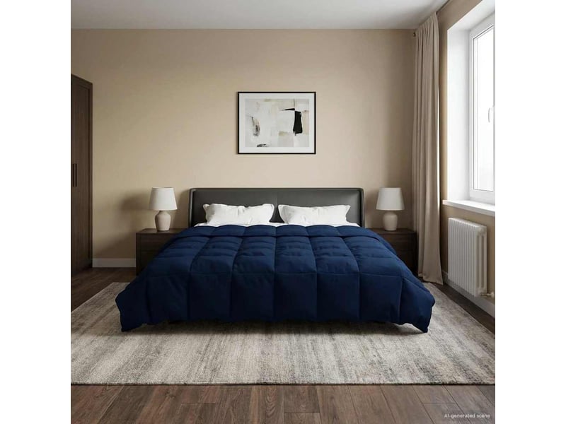  Duvet - couette complet toute l'année 200 x 240 cm 4 saisons bleu foncé  - Conforama B