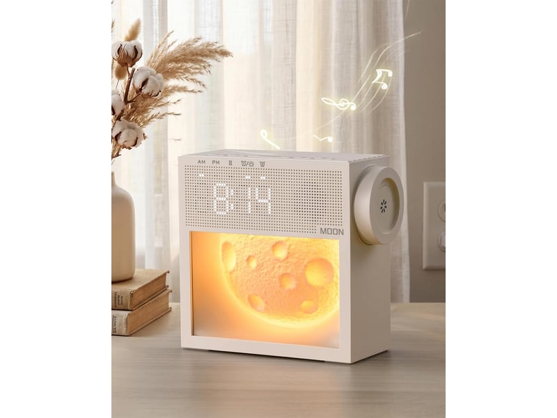 Réveil simulateur d’aube, lumière de réveil, chevet, bruit blanc - Conforama B