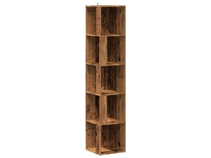 Étagère de rangement, corner cabinet 33 x 33 x 165 cm engineered wood bois ancien