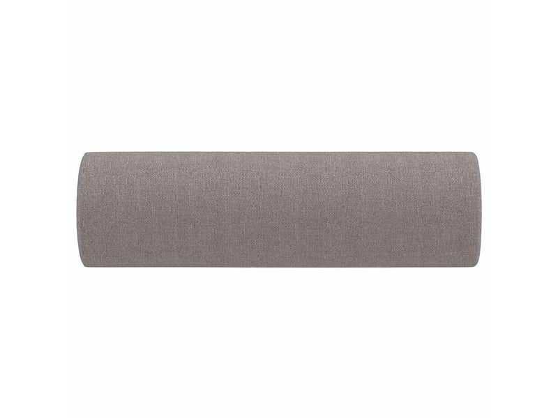  Lot de 2 coussins décoratifs taupe ø15x50 cm tissu cf60892  - Conforama D