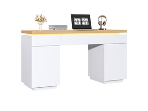 Bureau enfant Bliss Lite 140 cm coloris blanc