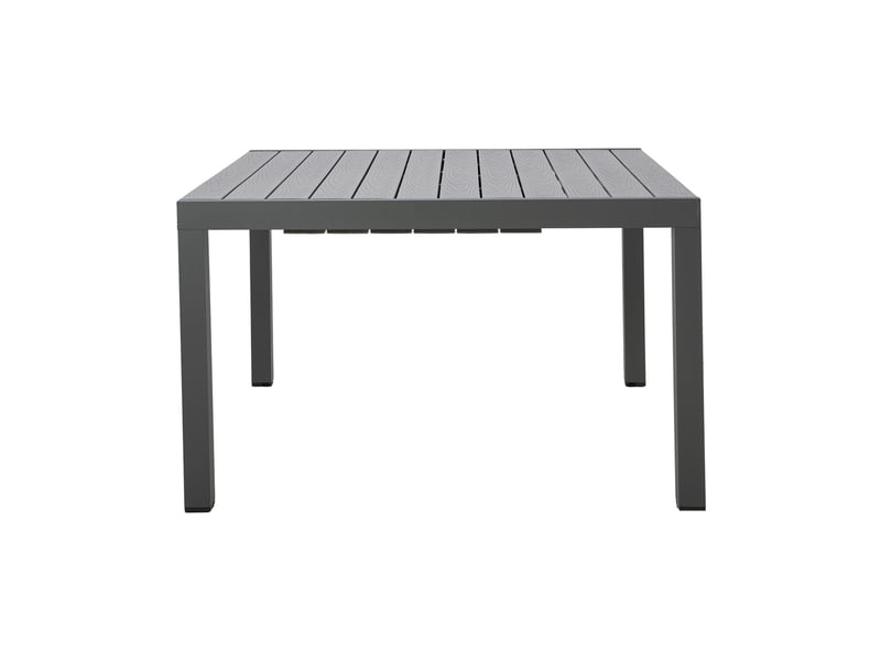 Table en alu carree extensible 120x120- 180 cm coloris bois gris - Conforama C