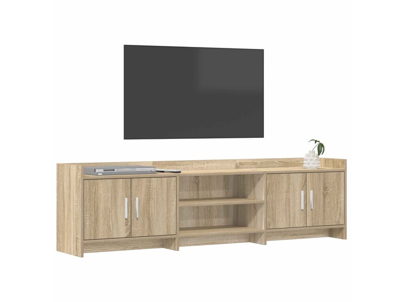  Meuble tv - banc tv - meuble de rangement 168 x 33 x 47 cm chêne sonoma bois d'ingénierie  - Conforama C