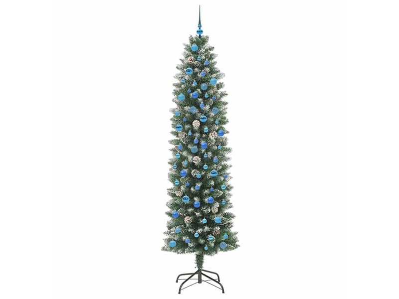  Sapin de noël, arbre de noël artificiel slim vert et blanc 240 cm cf61713  - Conforama D
