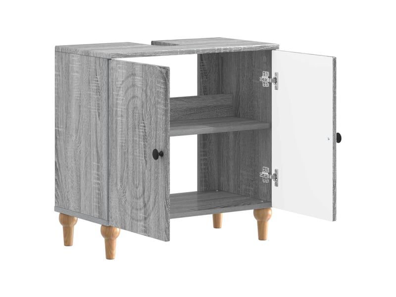  Meuble sous lavabo de salle de bain alkmaar sonoma gris cf64811  - Conforama C