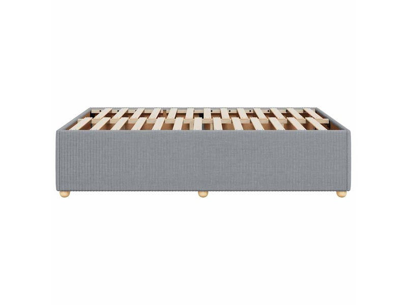  Lit double- lit adulte -  cadre de lit sans matelas gris clair 120x190 cm tissu  - Conforama D