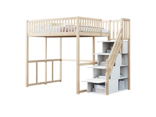Lit mezzanine 140x200 cm <strong></strong> <strong>Seren Glow</strong> coloris naturel