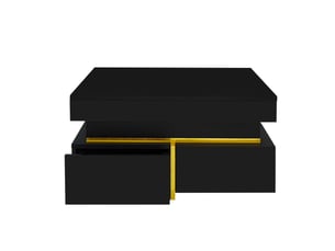 Table basse carré(e) coloris noir <strong>BEAUNIV</strong> <strong></strong> - 70 cmx70 cm