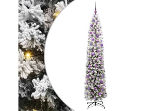 Sapin de noël artificiel, arbre de noël vert 210 cm pvc et acier et plastique shl675