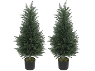 Plante artificielle cyprès uv 90 cm verte cravdom