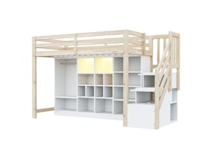 Lit simple 90x200 cm PHOEBE CAT coloris naturel