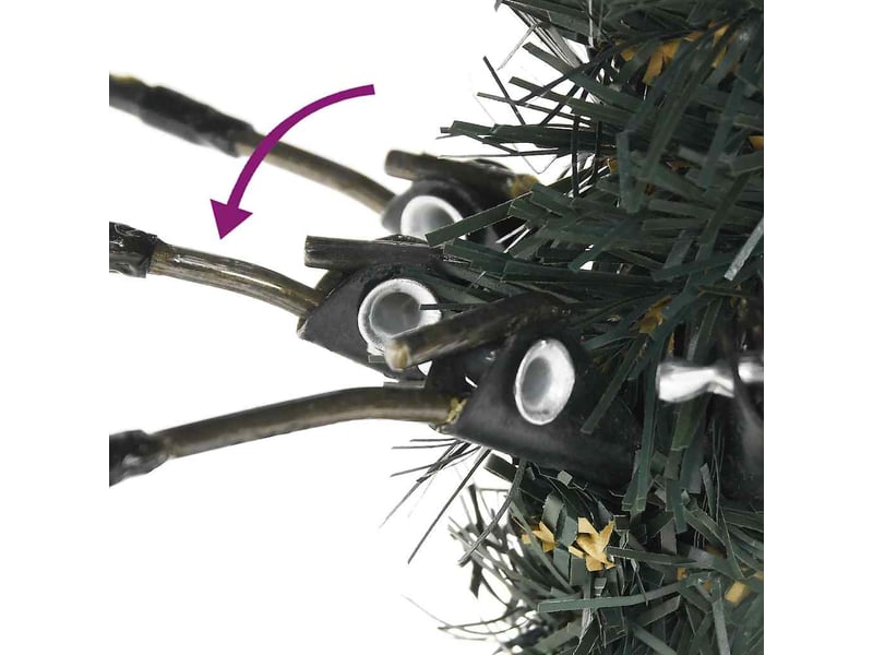  Sapin de noël artificiel, arbre de noël avec support vert 180 cm pvc shl5546  - Conforama D