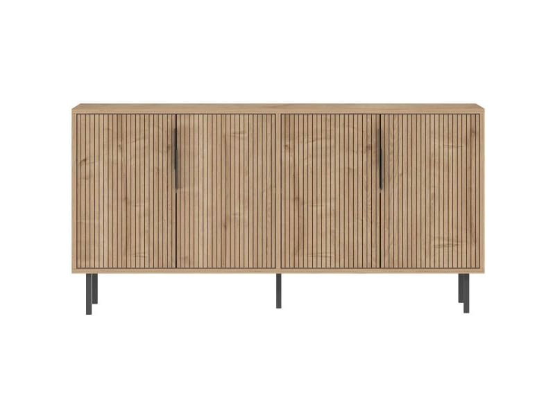  Buffet 4 portes en aggloméré clara chêne  - Conforama A