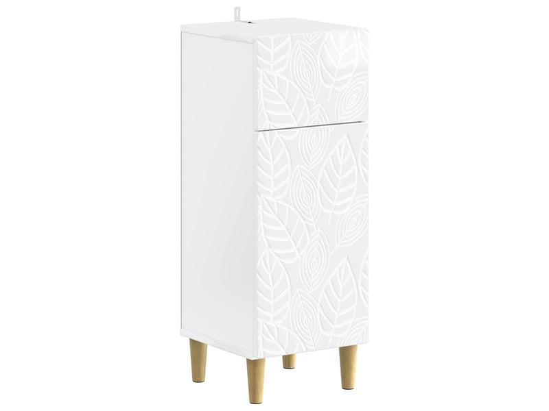  Ensemble de 2 meubles de salle de bain delft blanc brillant cf63106  - Conforama D