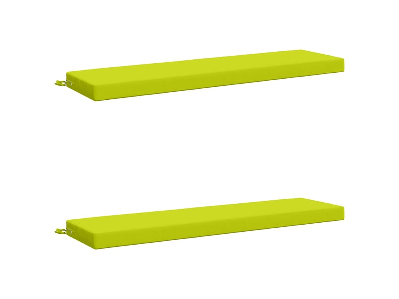Lot de 2 coussins de banc, coussins d'assise soest 100 % polyester vert vif. Cf57623 - Conforama A