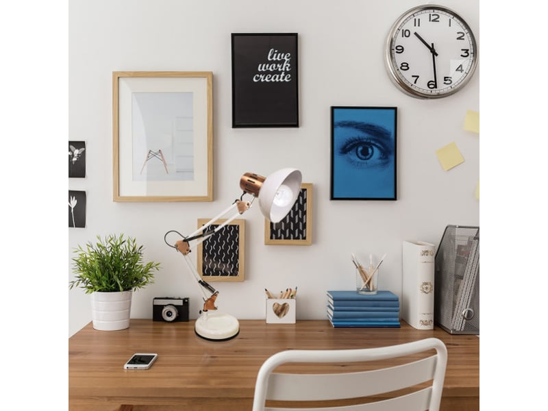  Lampe de bureau fabrilamp rutilo blanccuivré 1 x e27 articulée 57x39x15 cm 140371067 - Conforama C