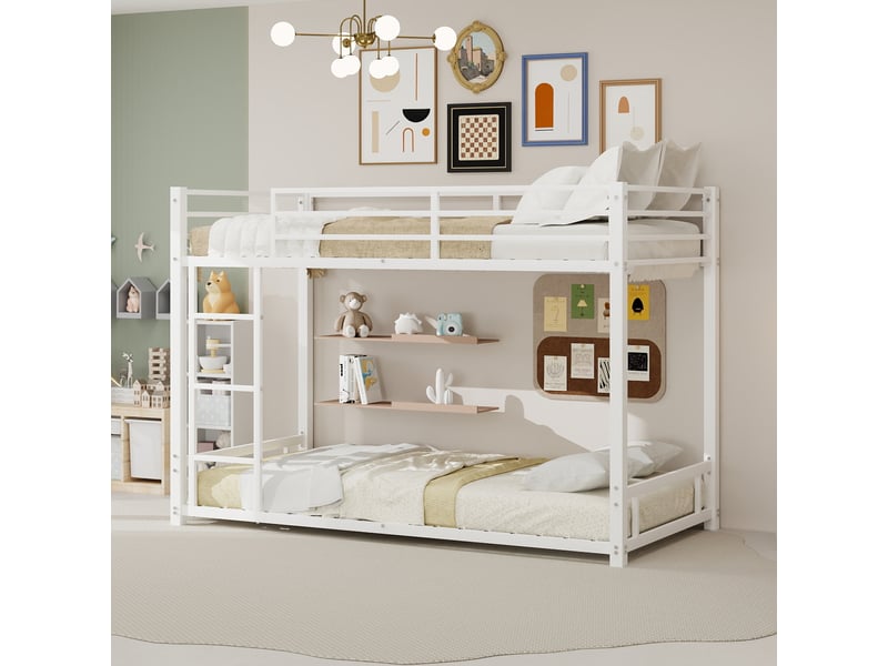  Lit superposé en fer blanc 90x190 cm  - Conforama D