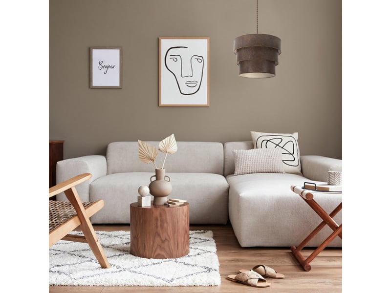  Suspension fabrilamp smile e27 coloris marron oxyde ø 40 cm hauteur réglable 57-120 cm 175394017 - Conforama C
