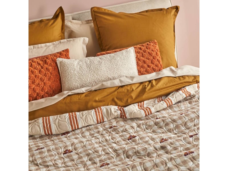  Dessus de lit cole 220x240cm vichy fantaisie beige COLE - Conforama B