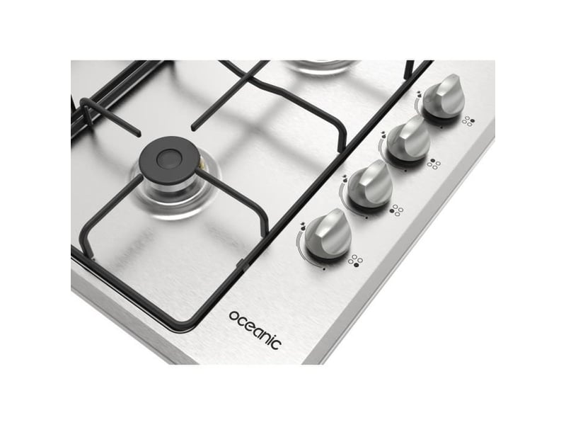 Plaque de cuisson - table a gaz table 4 foyers oceanic - gaz inox OCEATG4S1 - Conforama D