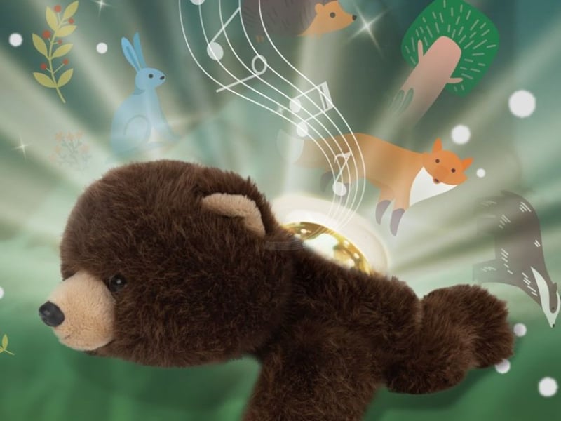 Projecteur berceuse ours en peluche EN1602 - Conforama C