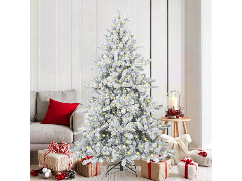  Sapin de noël - arbre de noël artificiel à branches articulées blanc 180 cm  - Conforama B
