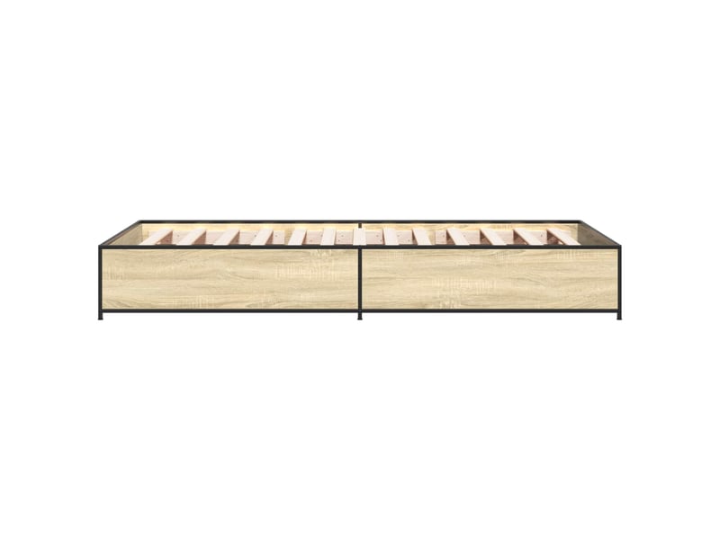  Lit simple- lit adulte -  cadre de lit chêne sonoma 80 x 200 cm bois d'ingénierie  - Conforama D