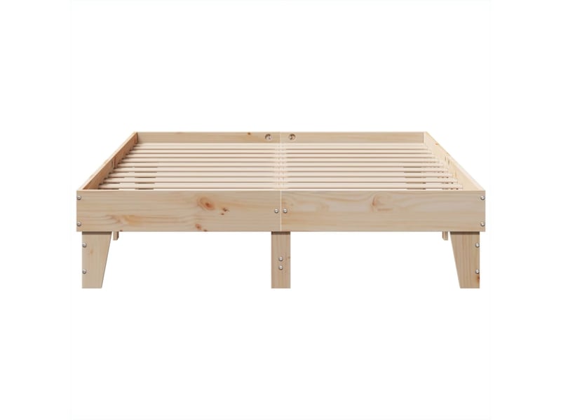  Lit double- lit adulte -  cadre de lit sans matelas 150x200 cm bois de pin massif  - Conforama C