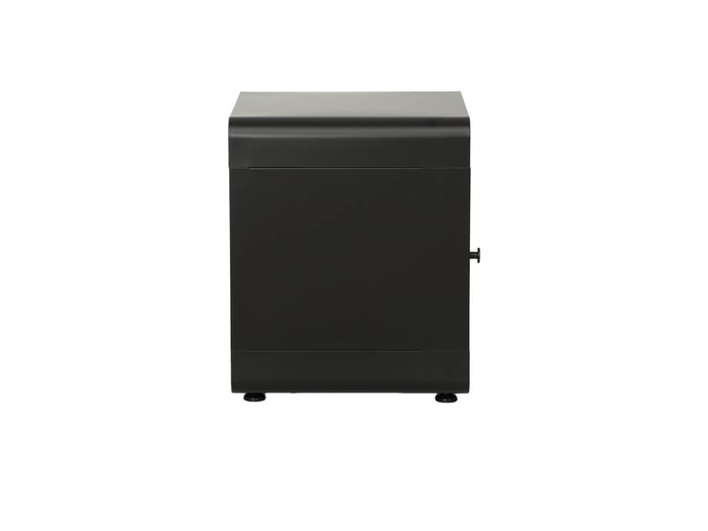  Table de chevet industrielle acier 1 porte noir - tribeca  - Conforama C