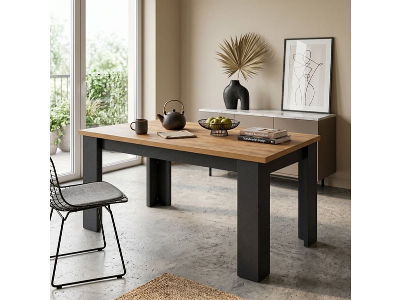  Table allongeable 180230cm aspect bois denver pieds anthracite - colt COLT - Conforama B