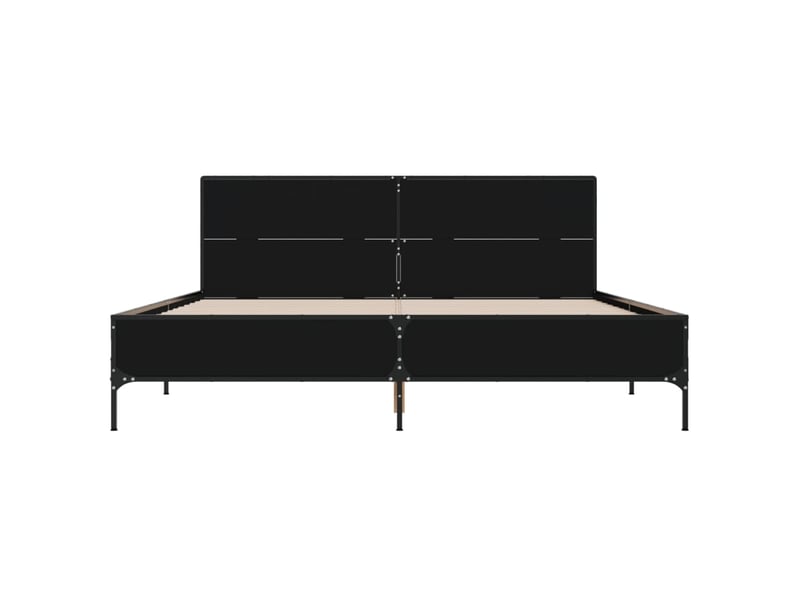  Lit double- lit adulte -  cadre de lit sans matelas noir 135x190 cm  - Conforama C