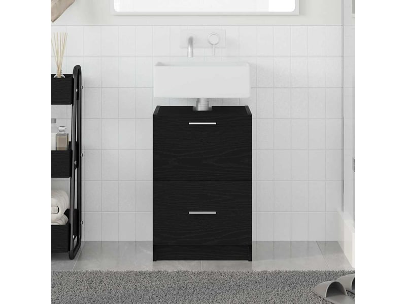  Cabinet de salle de bain, armoire salle de bain chêne noir 40 x 37 x 59 cm cf65330  - Conforama B