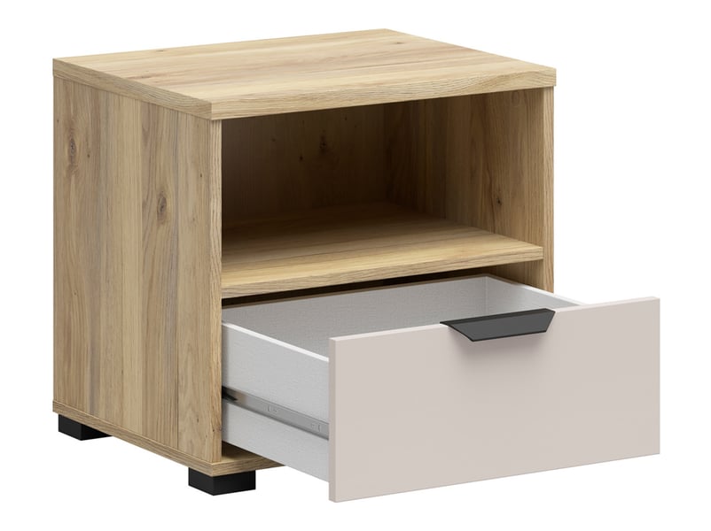  Table de chevet table de nuit 1 tiroir coloris chêne mauvellacachemire - longueur 50 x profondeur 40 x hauteur 47,5 cm  - Conforama C