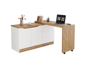 Bureau d'angle BIQZUYA  120 cm coloris bicolore