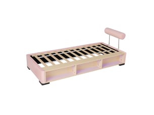Lit avec rangement 90x200 cm <strong>HNCBB</strong> <strong></strong> coloris rose