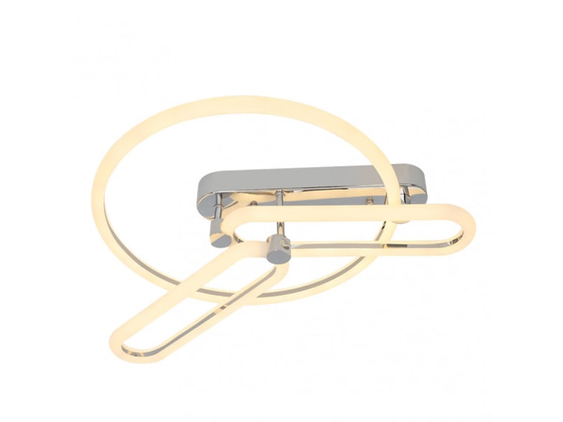  Fabrilamp adhara, plafonnier, moderne, led, 78 w, 10530 lm, 3000-4000-6500 k, chromé, 8 x 53 x 43 cm 171985820 - Conforama C