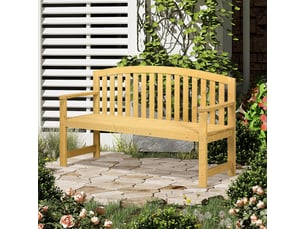 Banc de jardin,143x51x85 cm,2 places avec dossier,bois,orange