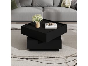 Table basse carré(e) coloris noir <strong>HAUSS SPOLE</strong> <strong></strong> - 60 cmx60 cm