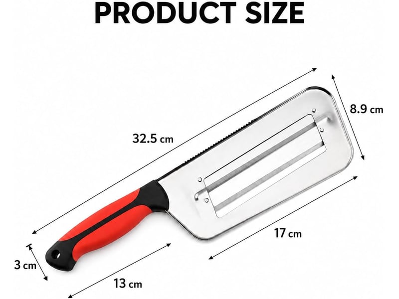 Éplucheur multifonction, coupe-légumes à double lame en acier inoxydable, économe et râpe à julienne pour cuisine CSTY-0010084TY - Conforama B