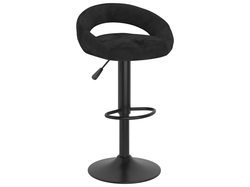  Lot de 2 tabouret de bar, chaise de bar noir velours shl26075  - Conforama A
